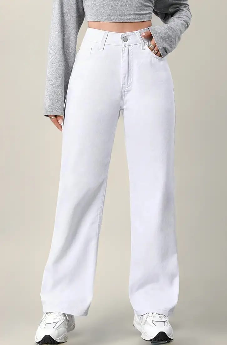 WHITE STATE FEET JEANS FOR GIRS